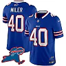 Zennovawear Von Miller 40 Buffalo Bills New York Patch Game Men Jersey - Royal