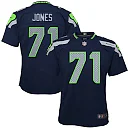 Zennovawear Walter Jones 71 Seattle Seahawks YOUTH Retired Game Jersey - Navy Blue