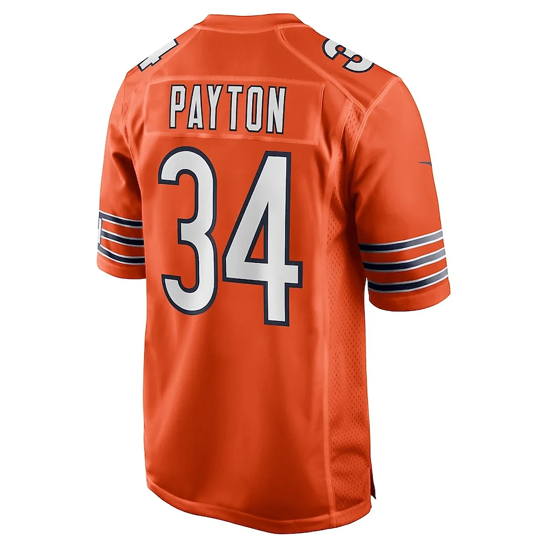 Zennovawear Walter Payton 34 Chicago Bears Men Retired Jersey - Orange