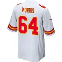 Zennovawear Wanya Morris 64 Kansas City Chiefs AFC Champions Patch Game Men Jersey - White