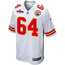 Zennovawear Wanya Morris 64 Kansas City Chiefs AFC Champions Patch Game Men Jersey - White