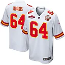 Zennovawear Wanya Morris 64 Kansas City Chiefs AFC Champions Patch Game Men Jersey - White