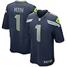 Zennovawear Warren Moon 1 Seattle Seahawks Game Retired Jersey - College Navy