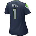 Zennovawear Warren Moon 1 Seattle Seahawks Women Game Retired Jersey - College Navy