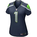 Zennovawear Warren Moon 1 Seattle Seahawks Women Game Retired Jersey - College Navy
