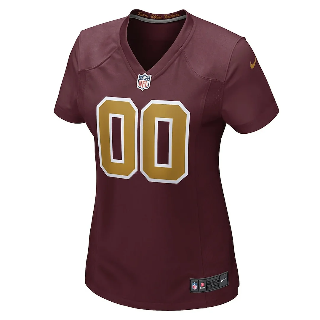 Zennovawear Washington Football Team Women Alternate Custom Jersey - Burgundy