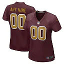 Zennovawear Washington Football Team Women Alternate Custom Jersey - Burgundy