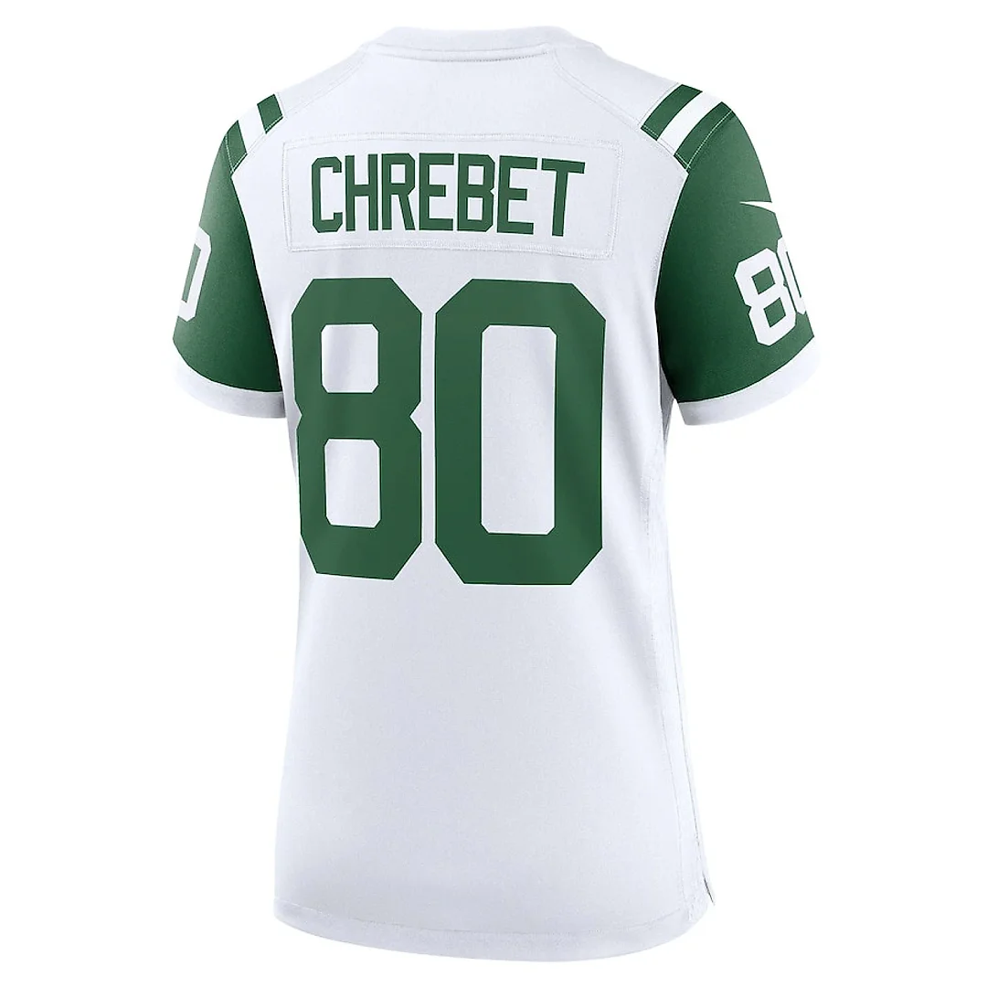 Zennovawear Wayne Chrebet 80 New York Jets Women's Classic Alternate Retired Player Game Jersey - White