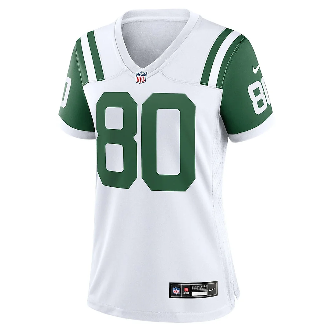 Zennovawear Wayne Chrebet 80 New York Jets Women's Classic Alternate Retired Player Game Jersey - White