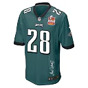 Zennovawear Will Shipley 28 Philadelphia Eagles Super Bowl LIX Champions Patch 'New Orleans - The Ultimate Showdown' EMBROIDERED Game Men Jersey...