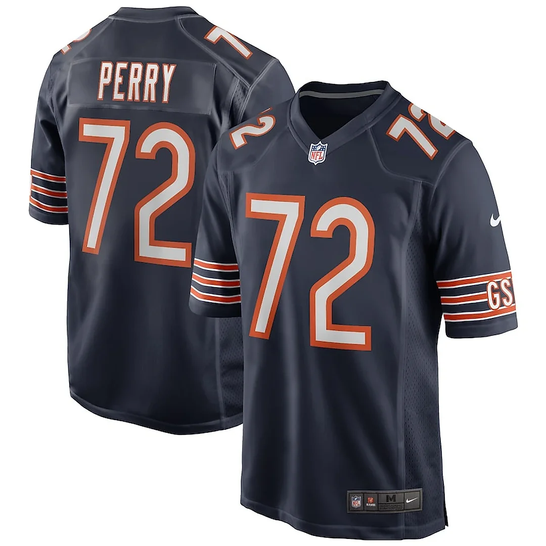 Zennovawear William Perry 72 Chicago Bears Men Game Retired Jersey - Navy