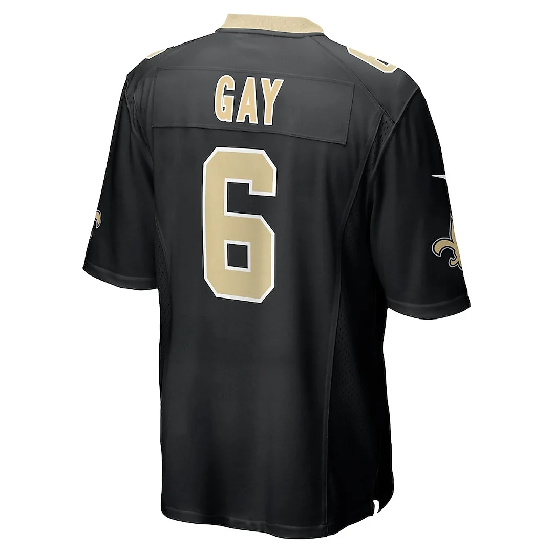 Zennovawear Willie Gay 6 New Orleans Saints Game Men Jersey - Black