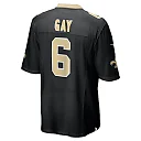 Zennovawear Willie Gay 6 New Orleans Saints Game Men Jersey - Black