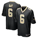 Zennovawear Willie Gay 6 New Orleans Saints Game Men Jersey - Black