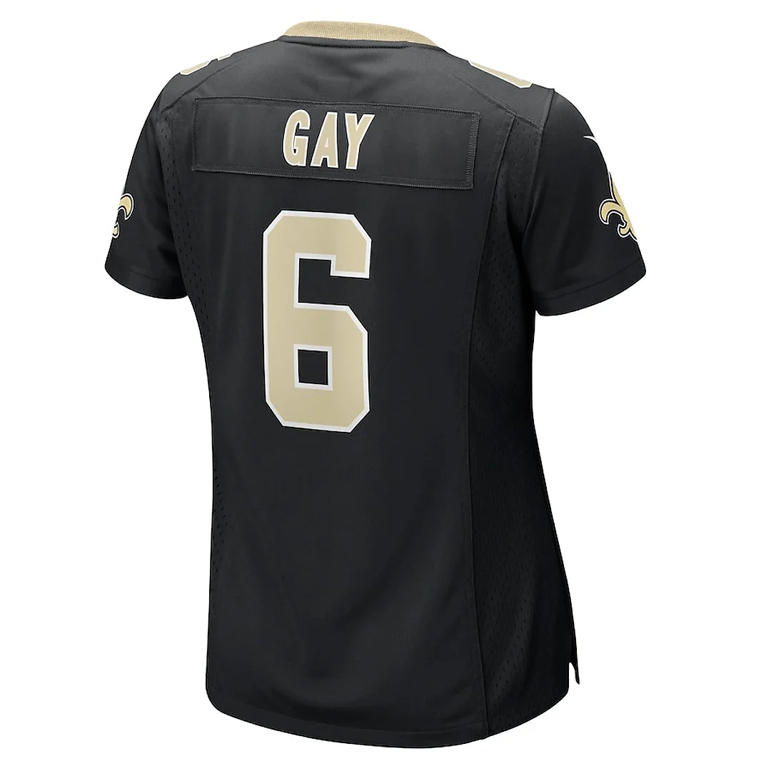 Zennovawear Willie Gay 6 New Orleans Saints Women's Game Jersey - Black