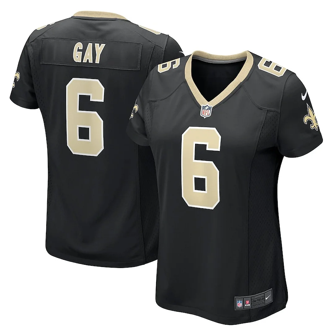 Zennovawear Willie Gay 6 New Orleans Saints Women's Game Jersey - Black