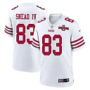 Zennovawear Willie Snead IV 83 San Francisco 49ers NFC Champions Patch Game Men Jersey - White