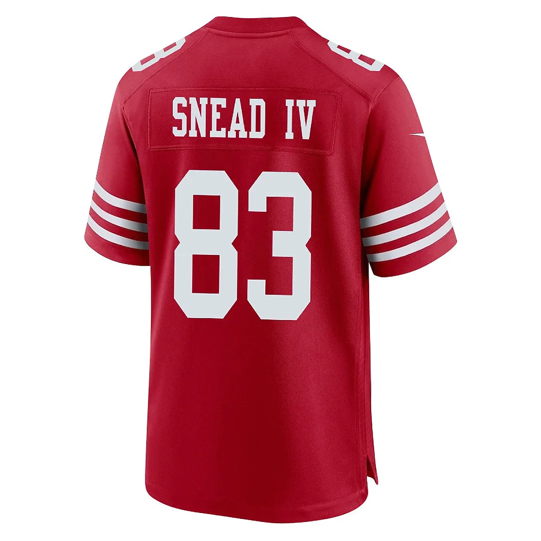 Zennovawear Willie Snead IV 83 San Francisco 49ers NFC Champions Patch Game Men Jersey - Scarlet