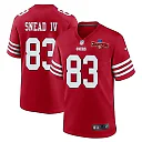 Zennovawear Willie Snead IV 83 San Francisco 49ers NFC Champions Patch Game Men Jersey - Scarlet