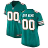 Zennovawear Women's Aqua Miami Dolphins Alternate Custom Game Jersey