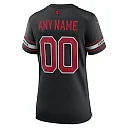 Zennovawear Women's Arizona Cardinals Black Alternate Custom Game Jersey