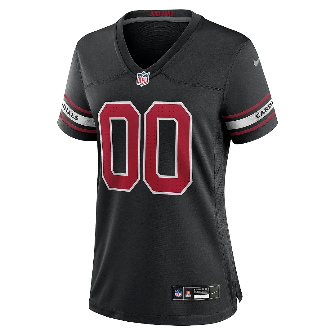 Zennovawear Women's Arizona Cardinals Black Alternate Custom Game Jersey