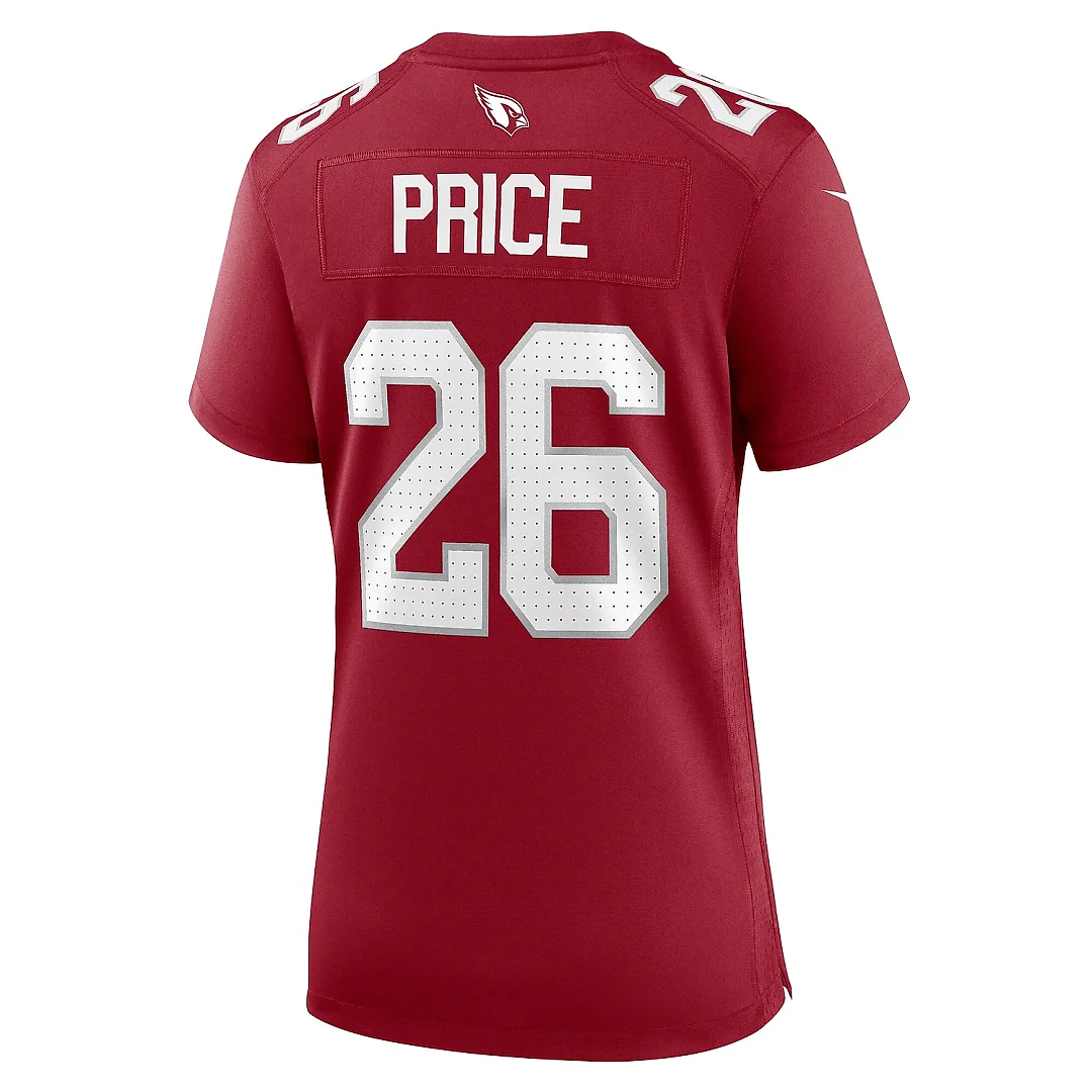 Zennovawear Women's Arizona Cardinals Bobby Price Cardinal Team Game Jersey