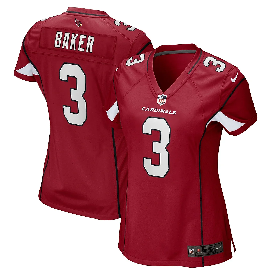 Zennovawear Women's Arizona Cardinals Budda Baker Cardinal Game Jersey