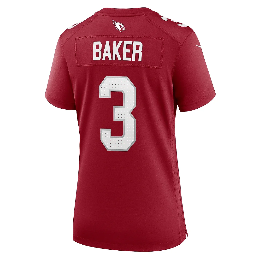 Zennovawear Women's Arizona Cardinals Budda Baker Cardinal Team Game Jersey