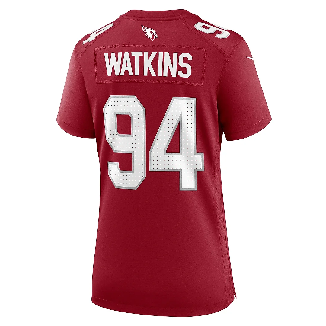 Zennovawear Women's Arizona Cardinals Carlos Watkins Cardinal Game Player Jersey