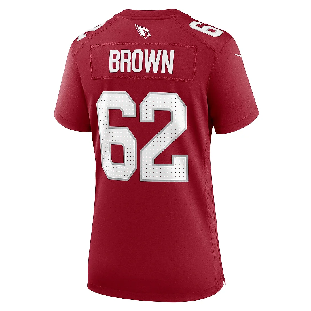 Zennovawear Women's Arizona Cardinals Evan Brown Cardinal Game Jersey