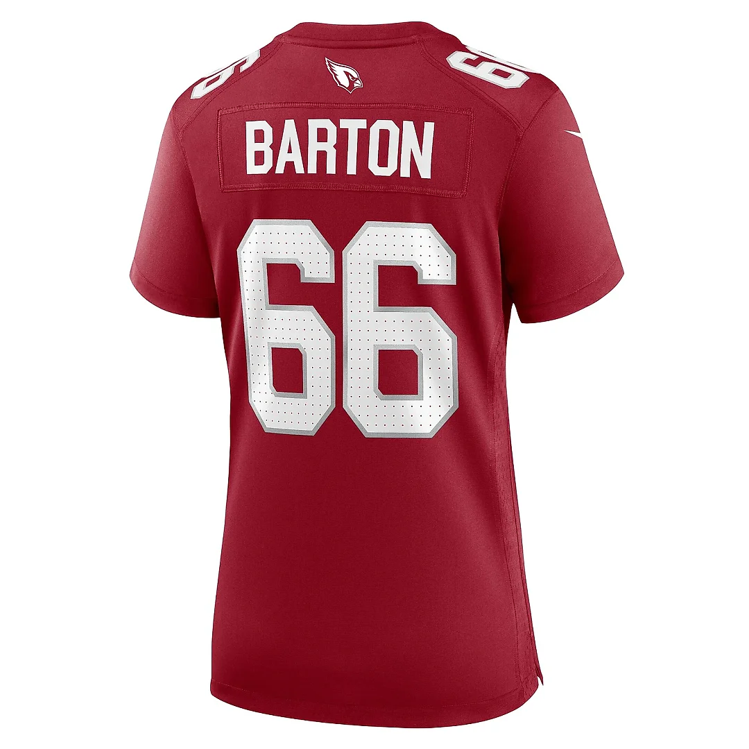 Zennovawear Women's Arizona Cardinals Jackson Barton Cardinal Team Game Jersey