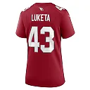 Zennovawear Women's Arizona Cardinals Jesse Luketa Cardinal Game Jersey