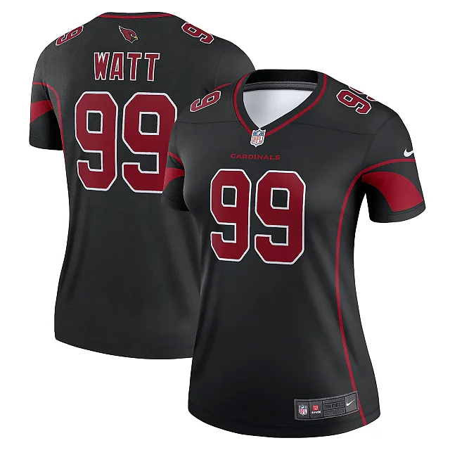 Zennovawear Women's Arizona Cardinals J.J. Watt Black Alternate Legend Player Performance Top