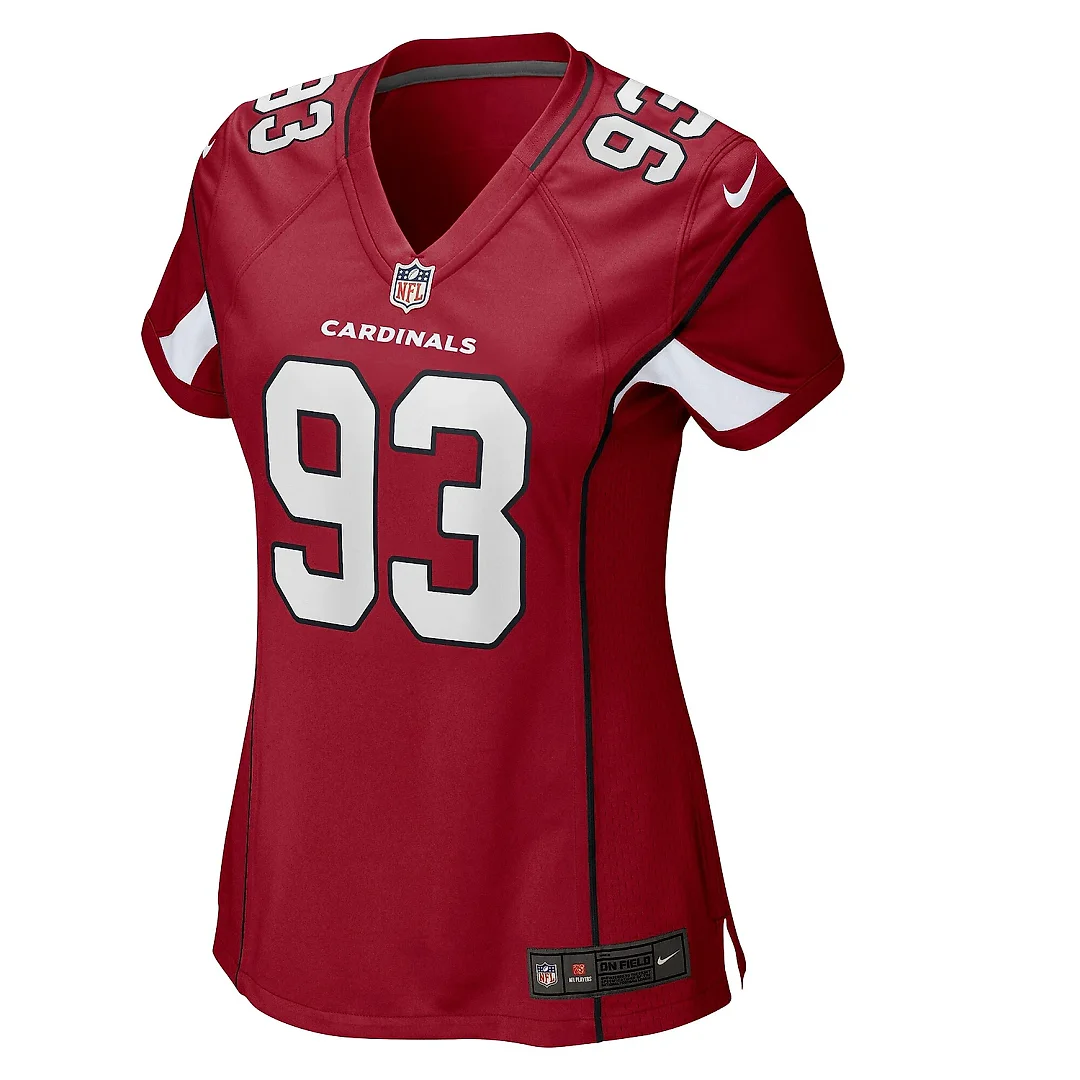 Zennovawear Women's Arizona Cardinals Jonathan Ledbetter Cardinal Game Jersey