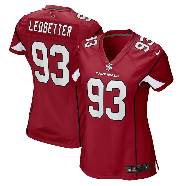 Zennovawear Women's Arizona Cardinals Jonathan Ledbetter Cardinal Game Jersey