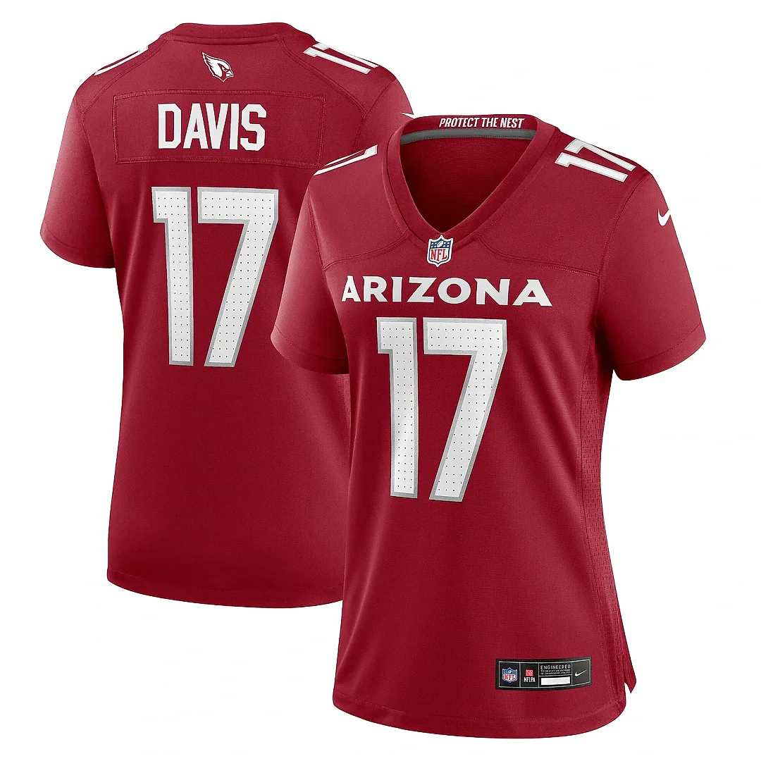 Zennovawear Women's Arizona Cardinals Kaden Davis Cardinal Team Game Jersey