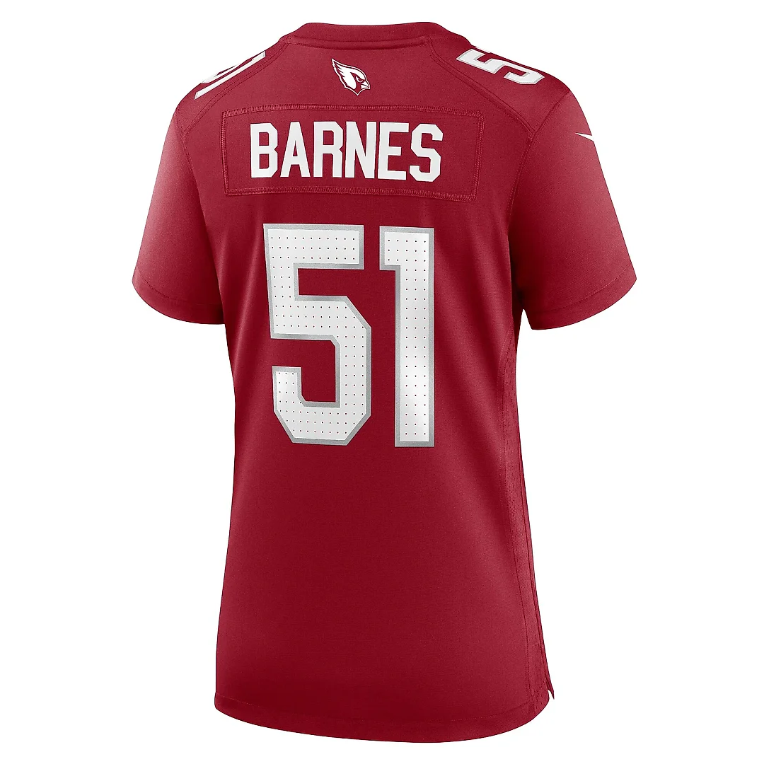 Zennovawear Women's Arizona Cardinals Krys Barnes Cardinal Team Game Jersey