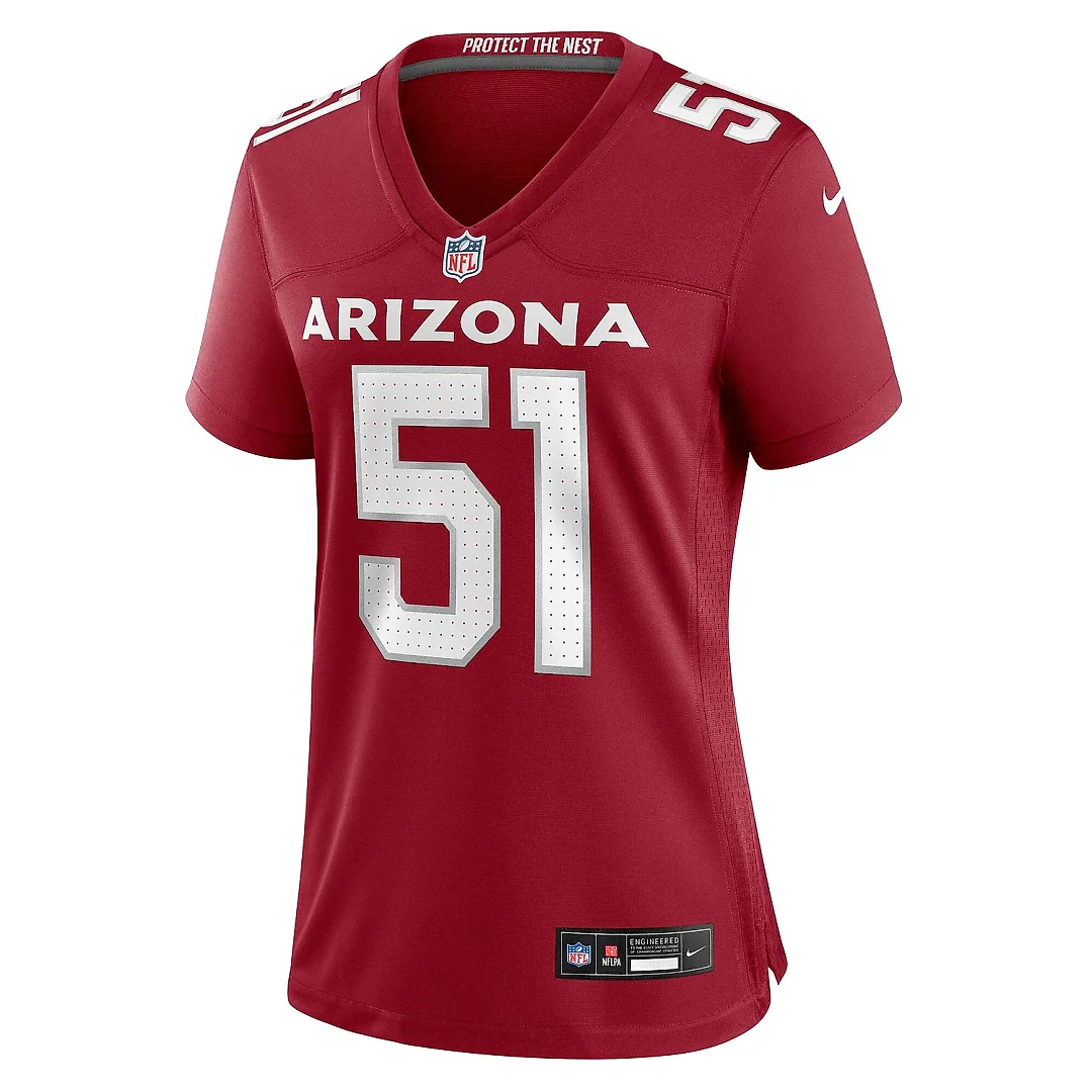 Zennovawear Women's Arizona Cardinals Krys Barnes Cardinal Team Game Jersey
