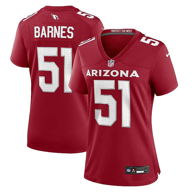 Zennovawear Women's Arizona Cardinals Krys Barnes Cardinal Team Game Jersey