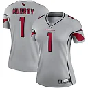 Zennovawear Women's Arizona Cardinals Kyler Murray Gray Inverted Legend Player Performance Top