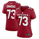 Zennovawear Women's Arizona Cardinals Lachavious Simmons Cardinal Team Game Jersey