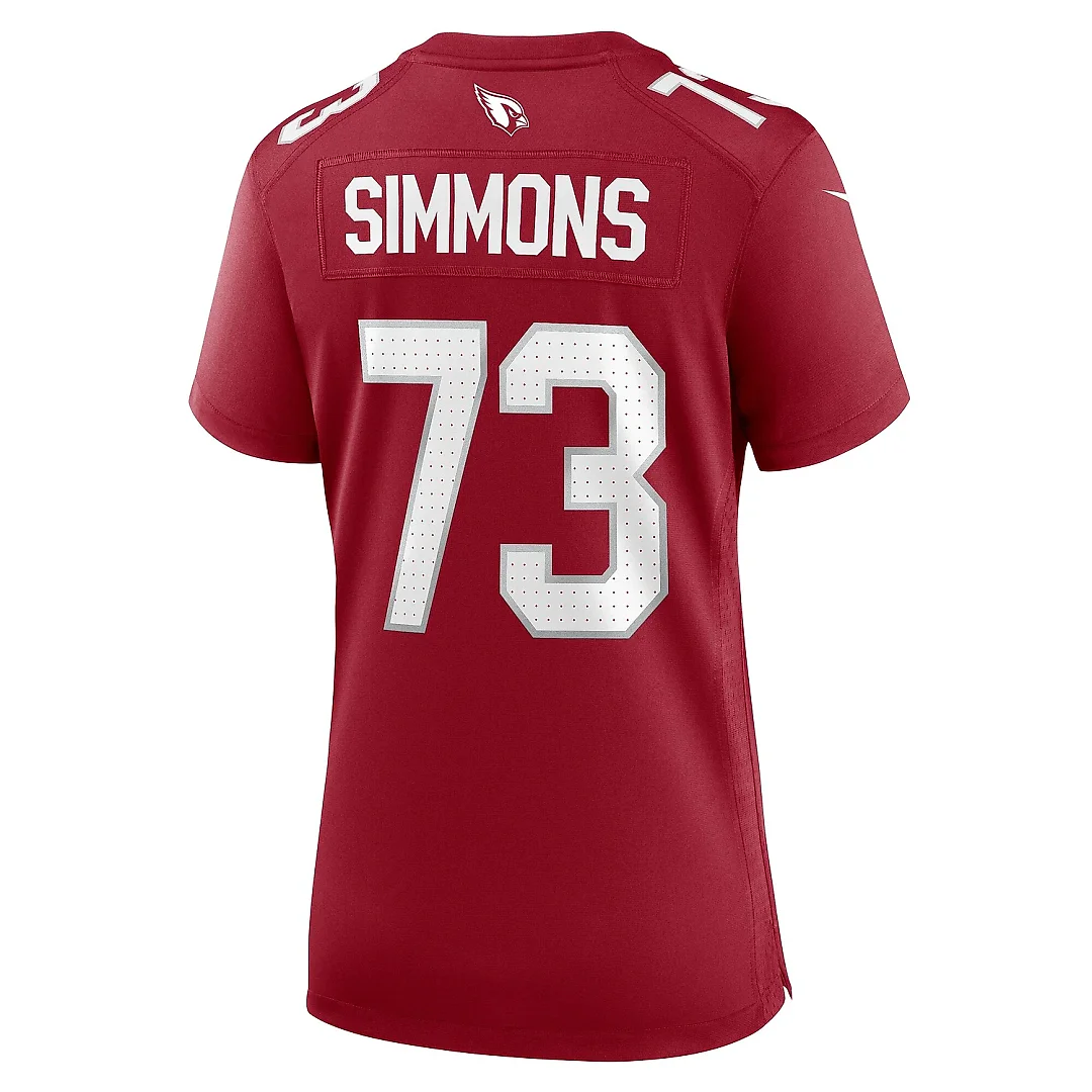 Zennovawear Women's Arizona Cardinals Lachavious Simmons Cardinal Team Game Jersey