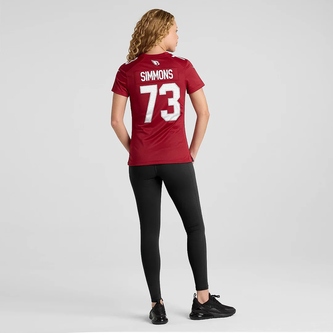 Zennovawear Women's Arizona Cardinals Lachavious Simmons Cardinal Team Game Jersey