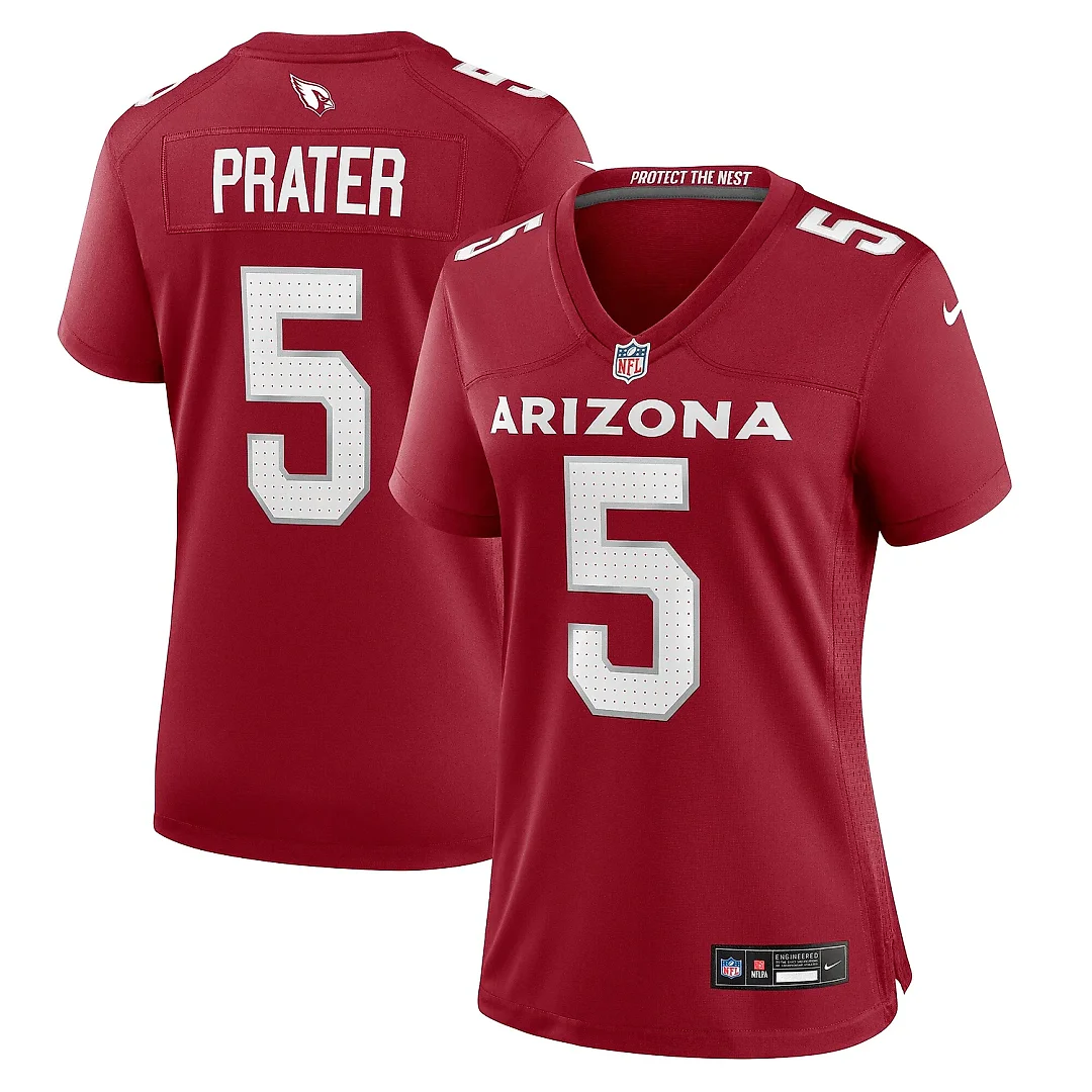 Zennovawear Women's Arizona Cardinals Matt Prater Cardinal Team Game Jersey