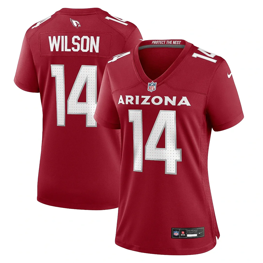 Zennovawear Women's Arizona Cardinals Michael Wilson Cardinal Team Game Jersey