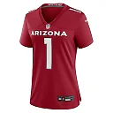 Zennovawear Women's Arizona Cardinals Number 1 Bride Cardinal Game Jersey