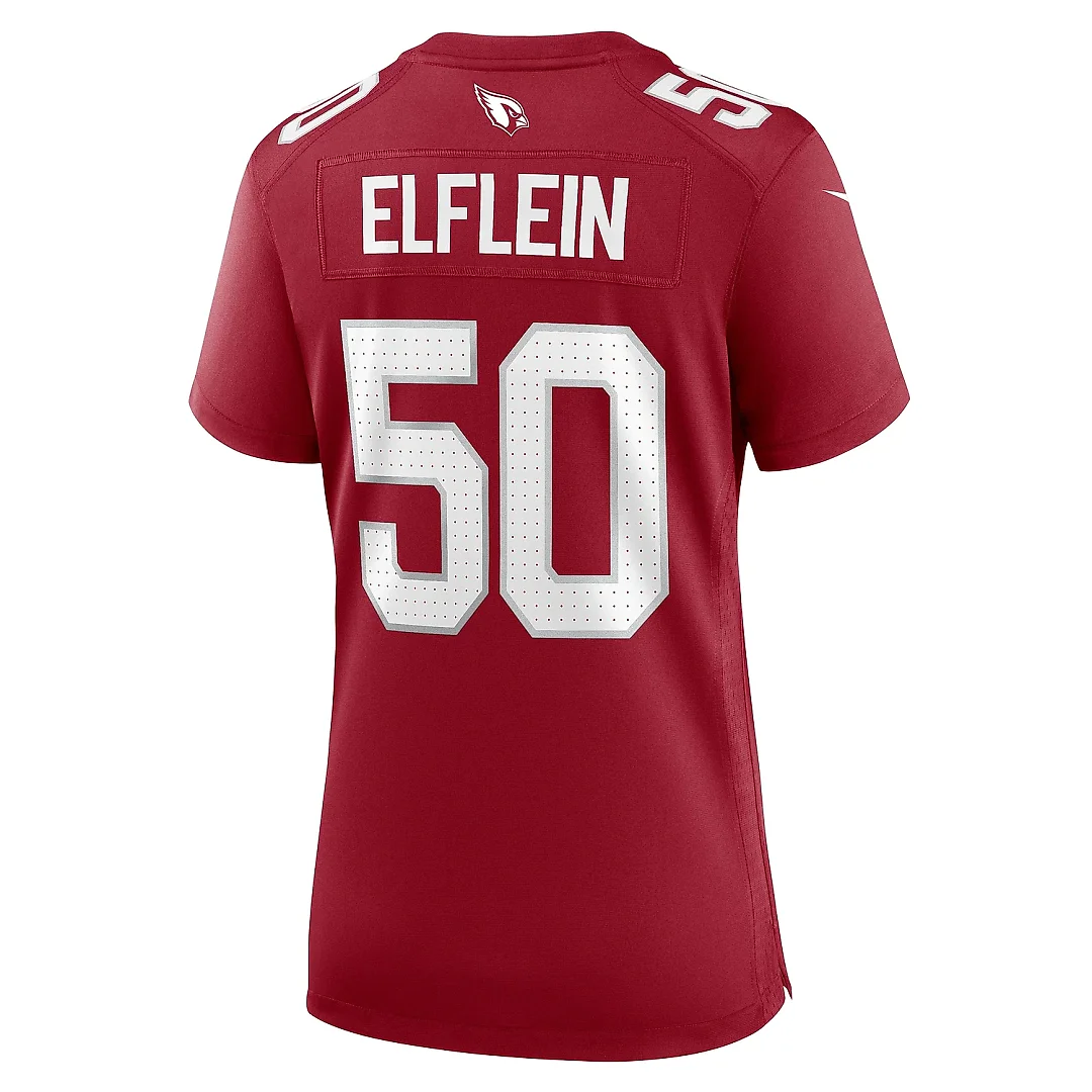Zennovawear Women's Arizona Cardinals Pat Elflein Cardinal Team Game Jersey