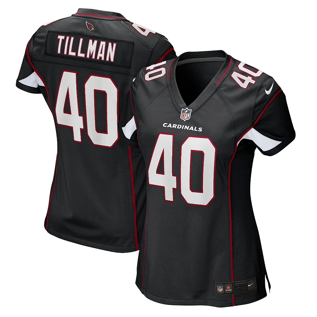 Zennovawear Women's Arizona Cardinals Pat Tillman Black Retired Game Jersey