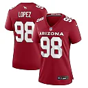 Zennovawear Women's Arizona Cardinals Roy Lopez Cardinal Game Jersey